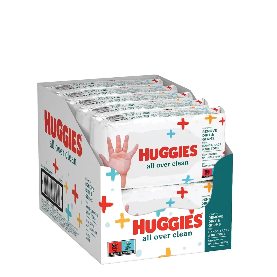 huggies-all-over-clean-lingettes-b-b-10-paquets-de-56-lingettes-560-lingettes-99 image 1