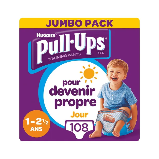 huggies-pull-ups-jour-gar-on-culottes-d-apprentissage-8-17-kg-1-2-5-ans-108-culo image 1