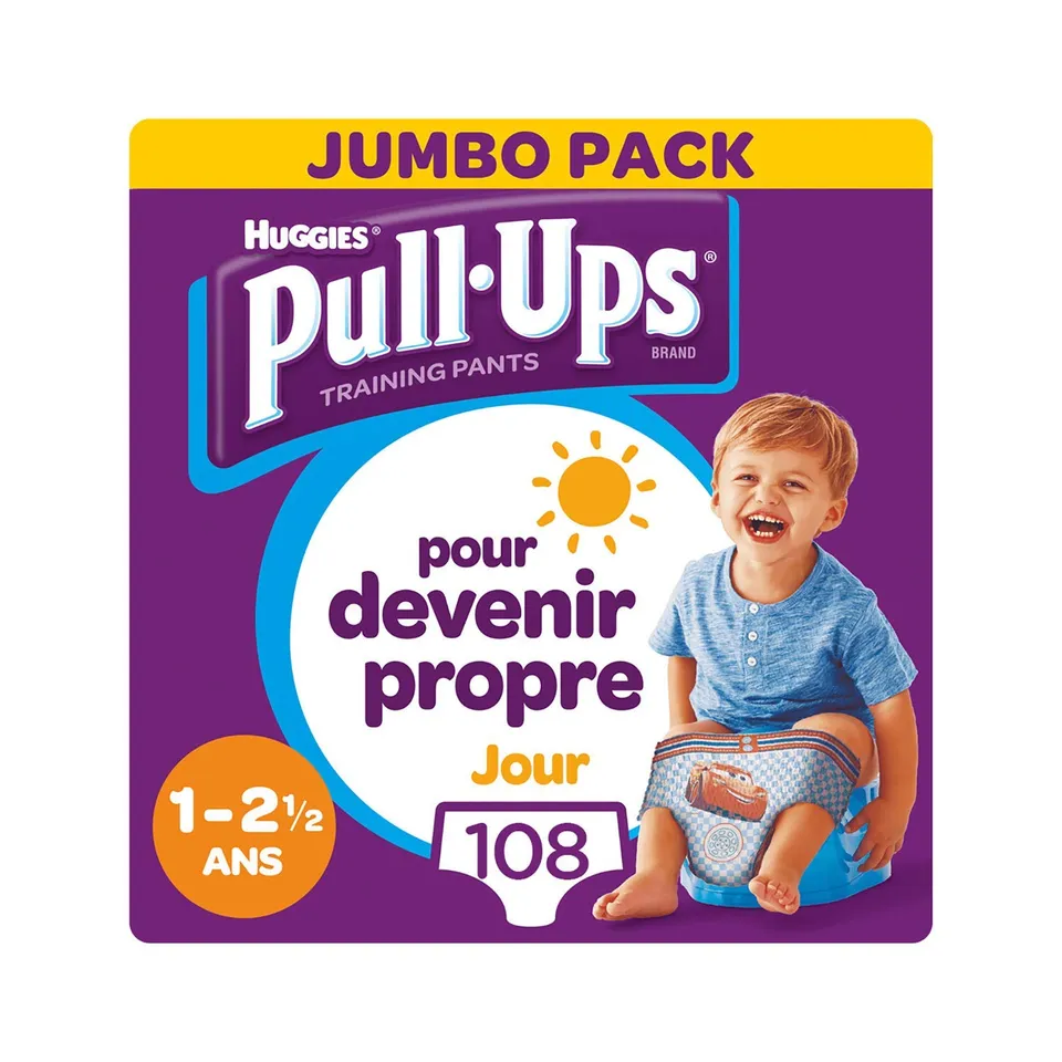 huggies-pull-ups-jour-gar-on-culottes-d-apprentissage-8-17-kg-1-2-5-ans-108-culo image 1