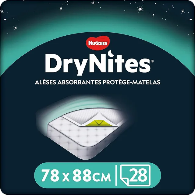 huggies-drynites-al-ses-absorbantes-jetables-4-paquets-de-7-28-al-ses-88-x-78-cm image 1