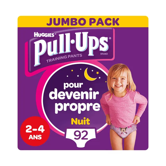 huggies-pull-ups-nuit-fille-culottes-d-apprentissage-de-nuit-2-4-ans-18-23-kg-18 image 1