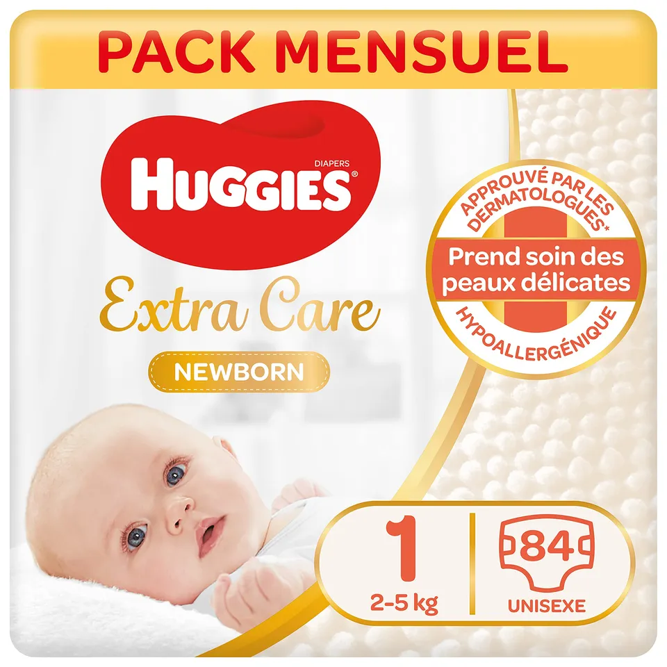 huggies-newborn-couches-b-b-taille-1-2-5-kg-unisexe-indicateur-d-humidit-pack-1- image 1