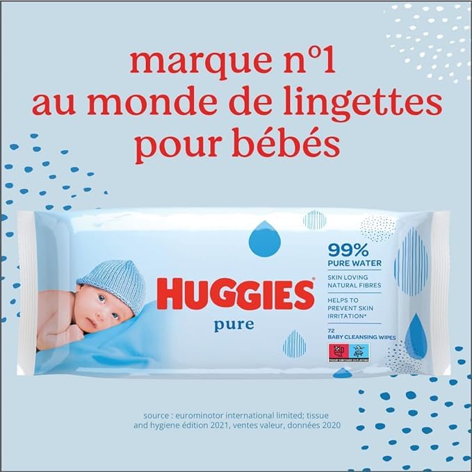 huggies-pure-lingettes-b-b-99-d-eau-pure-sans-parfum-mega-pack-18-paquets-1008-l image 7