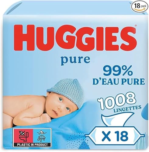 huggies-pure-lingettes-b-b-99-d-eau-pure-sans-parfum-mega-pack-18-paquets-1008-l image 2