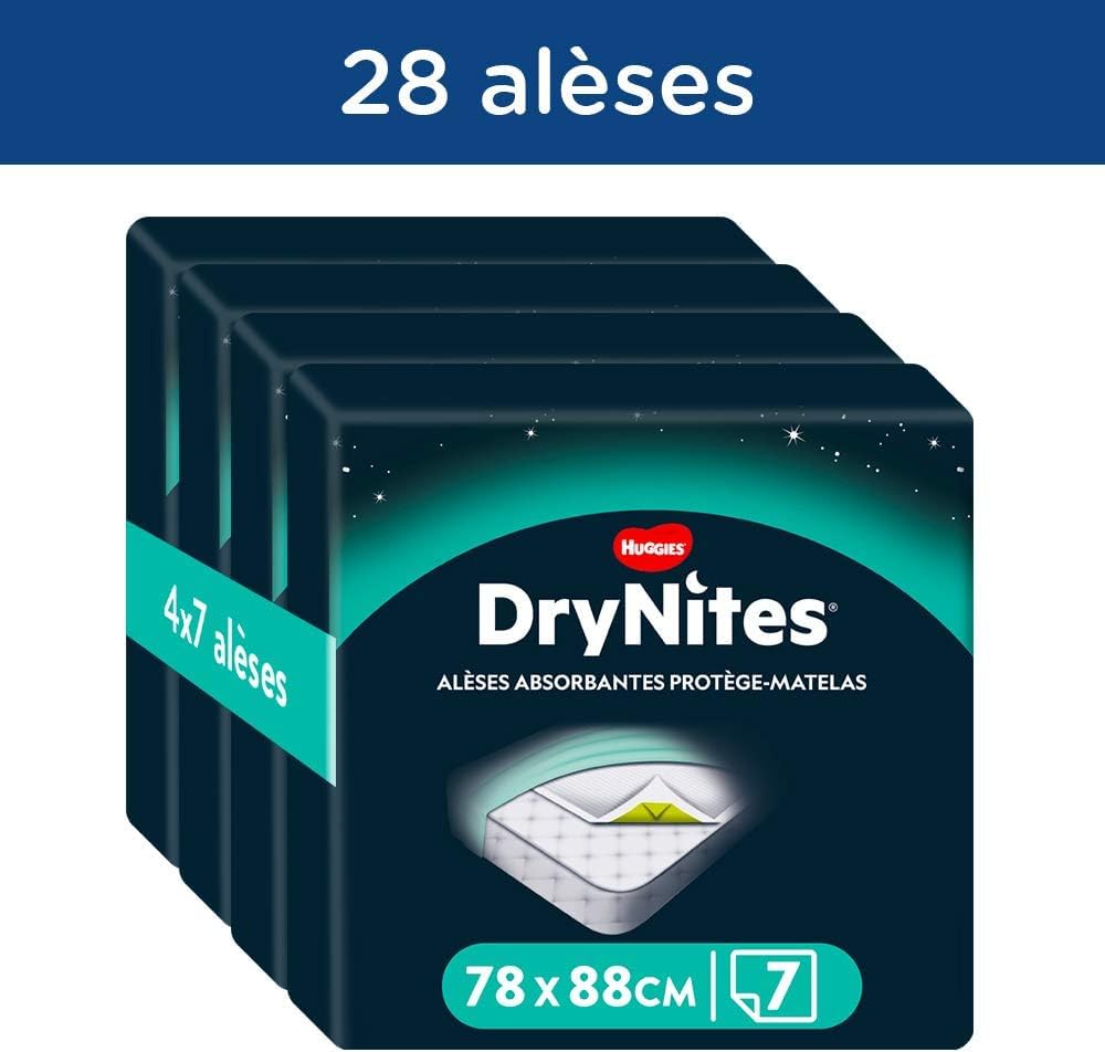 huggies-drynites-al-ses-absorbantes-jetables-4-paquets-de-7-28-al-ses-88-x-78-cm image 2