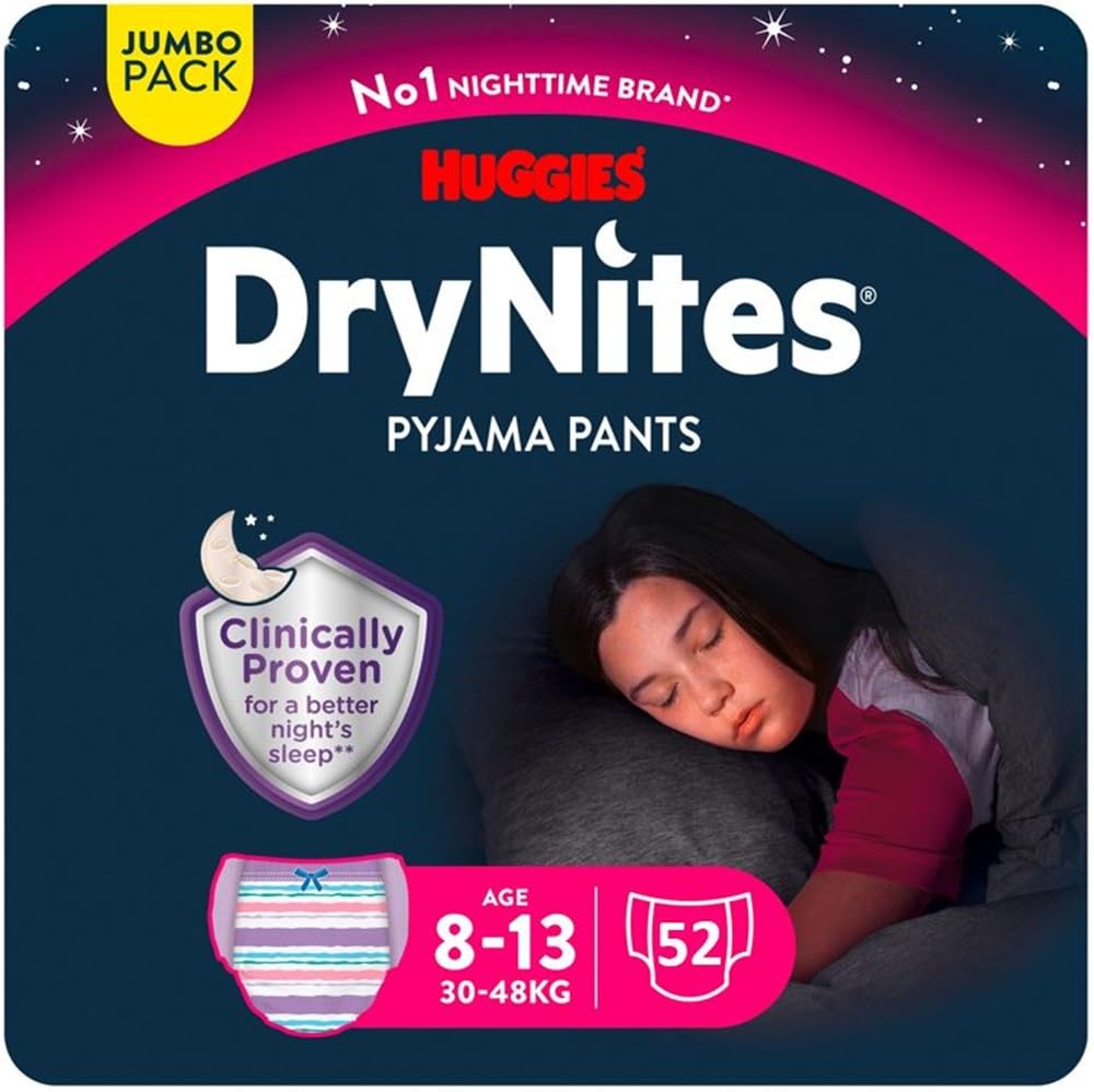 huggies-drynites-sous-v-tements-de-nuit-ultra-absorbants-filles-8-13-ans-30-48-k image 1