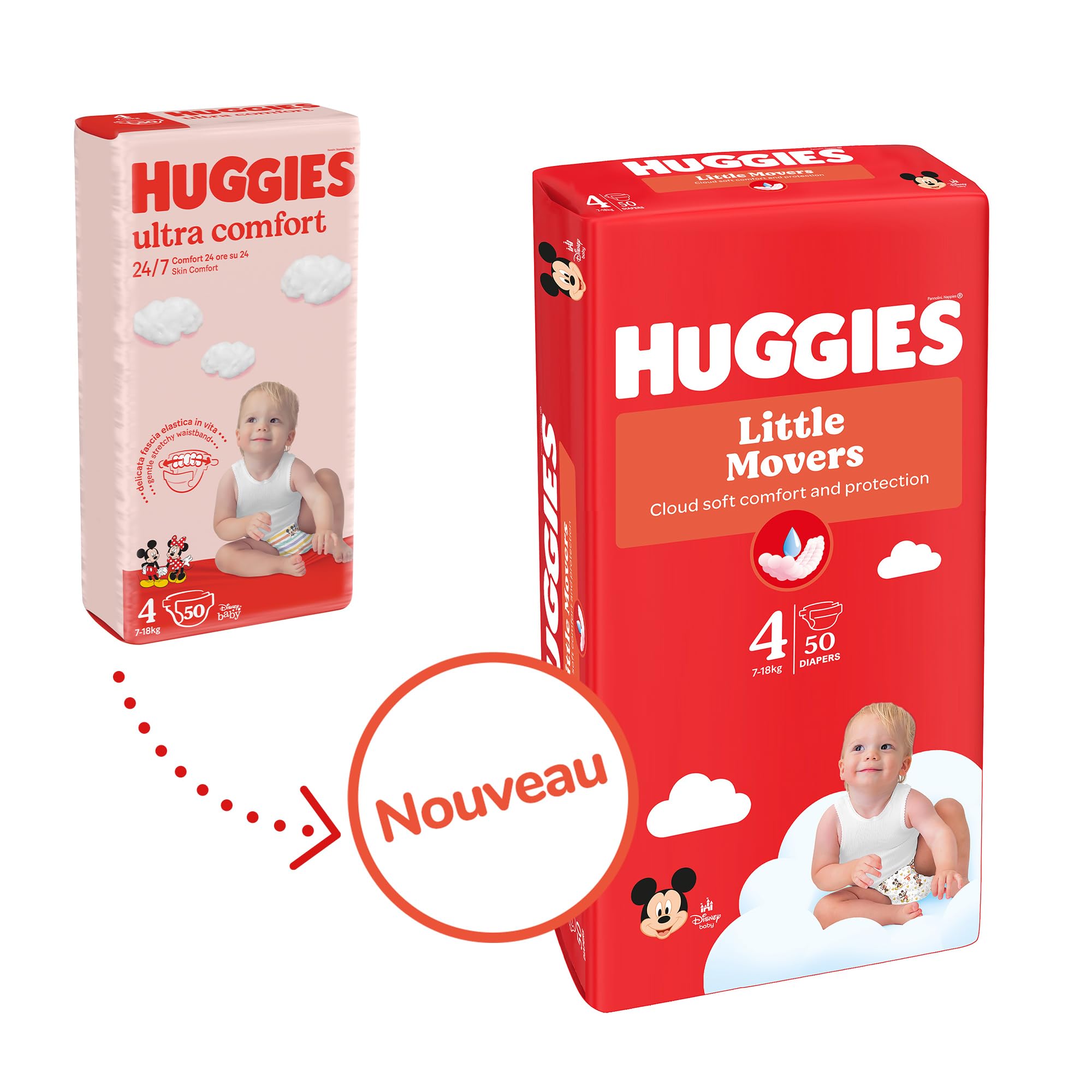 huggies-little-movers-couches-b-b-taille-4-7-18-kg-pack-1-mois-150-couches-absor image 2