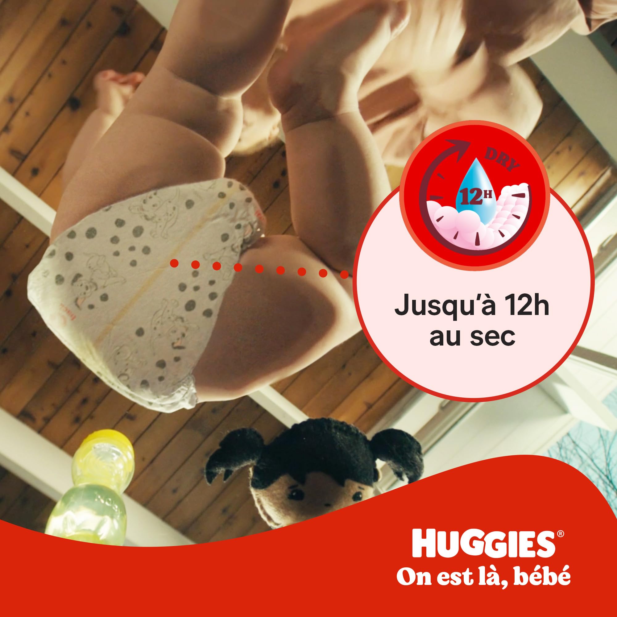 huggies-little-movers-couches-b-b-taille-4-7-18-kg-pack-1-mois-150-couches-absor image 5