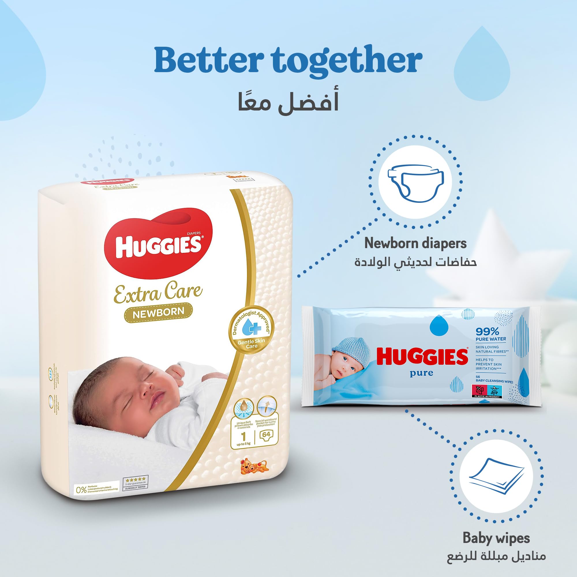huggies-pure-lingettes-b-b-sans-parfum-1-paquet-de-56-lingettes-99-d-eau-d-s-la- image 7