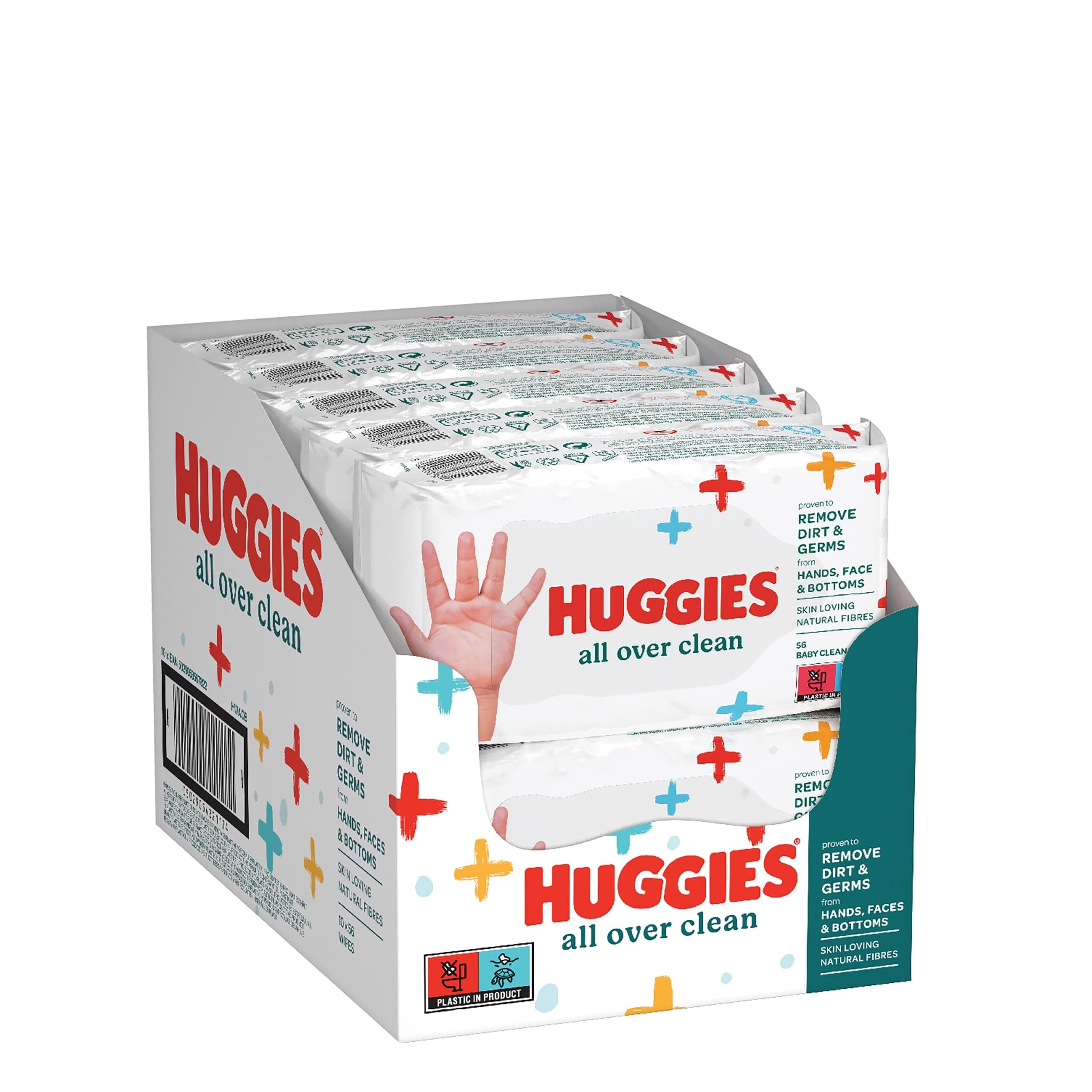huggies-all-over-clean-lingettes-b-b-10-paquets-de-56-lingettes-560-lingettes-99 image 1